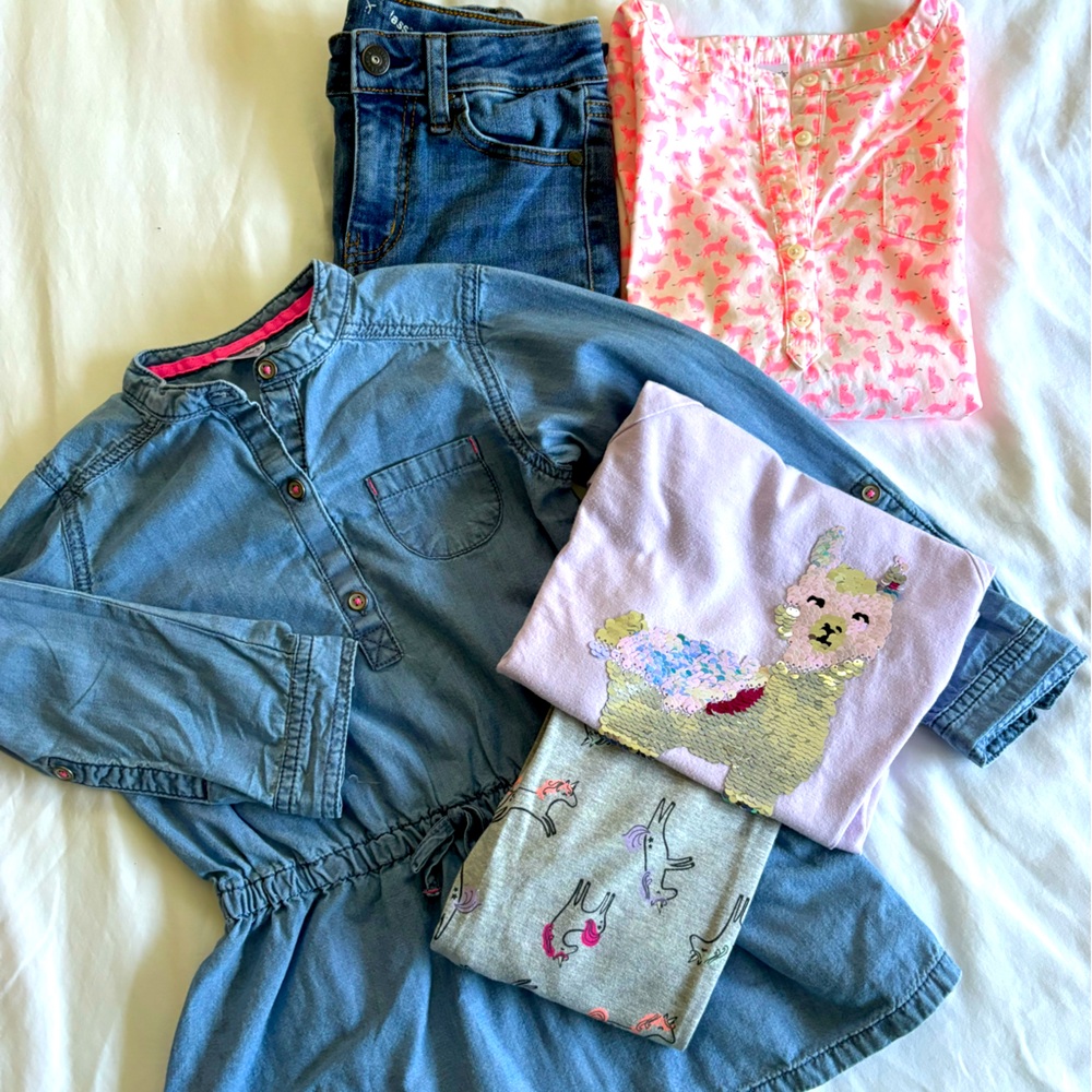 3 Tops & 2 Pants Animal Lover Girls Bundle